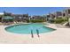 A beautiful swimming pool with blue lounge chairs for relaxing on a sunny day at 11260 N 92Nd St # 2058, Scottsdale, AZ 85260