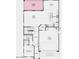 First floor plan with an outdoor living space, great room, kitchen and 2-car garage at 12219 W Caraveo Pl, Peoria, AZ 85383