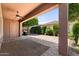 Covered patio area featuring brick flooring and ceiling fan at 13110 W Avenida Del Rey --, Peoria, AZ 85383