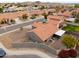 An aerial view displays a home's landscaping with block wall and terracotta roof tiles at 15018 S 28Th St, Phoenix, AZ 85048