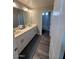 Bathroom features double vanity, ample counter space, and a walk-in shower at 2821 S Skyline Dr # 134, Mesa, AZ 85212