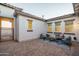 Private courtyard with comfortable seating and a tranquil outdoor setting at 43720 N Acadia Way, New River, AZ 85087
