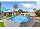 Enjoy a backyard swimming pool perfect for hot summer days with surrounding patio at 6525 N 83Rd St, Scottsdale, AZ 85250