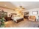 Comfortable main bedroom featuring a king-size bed, ceiling fan, and matching dresser and nightstands at 801 W Tyson St, Chandler, AZ 85225