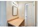 Bathroom vanity area with adjacent door to the shower and toilet area at 828 W Laguna Dr, Tempe, AZ 85282