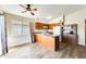 Functional kitchen with ample storage, modern floors, and a practical layout for cooking and entertaining at 828 W Laguna Dr, Tempe, AZ 85282