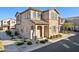Stunning two-story home featuring a neutral stucco exterior and desert landscaping at 9923 E Texas Ave, Mesa, AZ 85212