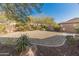 Spacious backyard featuring desert landscaping and mature trees for privacy at 13672 W Chaparosa Way, Peoria, AZ 85383