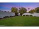 Serene backyard view with a well-maintained lawn and a tall block wall, offering privacy and a sense of tranquility at 3401 N 34Th Pl, Phoenix, AZ 85018