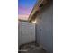 Private outdoor shower with white slatted enclosure and modern fixtures for a refreshing open-air experience at 3401 N 34Th Pl, Phoenix, AZ 85018