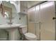 Bright bathroom featuring sink, toilet, and shower at 7750 E Broadway Rd # 225, Mesa, AZ 85208