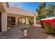 Expansive backyard featuring covered patio and gravel groundcover at 10056 E San Bernardo Dr, Scottsdale, AZ 85258
