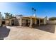 Backyard featuring pavers and covered area, and block wall for maximum privacy at 1500 N Markdale -- # 8, Mesa, AZ 85201