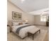 Spacious main bedroom featuring a large bed, neutral color palette, and comfortable seating at 1500 N Markdale -- # 8, Mesa, AZ 85201