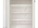 Empty pantry features adjustable shelving for organized storage at 3732 S 87Th Dr, Tolleson, AZ 85353