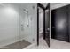 Contemporary bathroom with a glass-enclosed shower featuring white subway tile and modern fixtures at 4422 N 75Th St # 6007, Scottsdale, AZ 85251