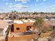Aerial view of property, showcasing architectural details and desert landscape in a residential neighborhood at 640 E Desert Canyon Rd, Wickenburg, AZ 85390