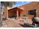 Back patio with pergola, desert landscape, and outdoor seating, perfect for entertaining at 640 E Desert Canyon Rd, Wickenburg, AZ 85390