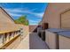 Side yard view with storage solutions and access to the rest of the property at 8637 E Olla Ave, Mesa, AZ 85212
