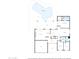 Detailed floor plan showcasing the layout of the home, including the pool, bedrooms, and living areas at 1407 E Laguna Dr, Tempe, AZ 85282