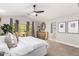 Cozy main bedroom featuring a large bed, dresser, and two accent chairs at 2604 N 27Th St # 4, Phoenix, AZ 85008