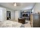 Bedroom featuring a ceiling fan, built in entertainment center and soft color palette at 3016 N Glenview --, Mesa, AZ 85213