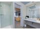Modern bathroom with a glass shower and modern sink at 6850 E Main St # 4416, Scottsdale, AZ 85251