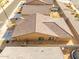 Overhead view of a single-Gathering home with a tile roof and a simple backyard at 8552 S 258Th Dr, Buckeye, AZ 85326