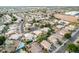 A neighborhood aerial view displaying well-maintained homes with pools and landscaping, highlighting the community's aesthetic at 1321 N Bronco Ct, Gilbert, AZ 85233