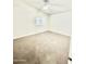 Cozy bedroom featuring plush carpet, a modern ceiling fan, and a window at 1321 N Bronco Ct, Gilbert, AZ 85233