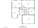 Detailed floorplan of a home featuring a spacious living room, kitchen, and a garage at 1321 N Bronco Ct, Gilbert, AZ 85233