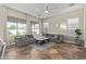 Bright living room featuring large windows, a comfortable sofa, and stylish decor at 3344 E Grand Canyon Dr, Chandler, AZ 85249