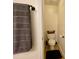 Small bathroom with a toilet, towel and basket at 671 E Colt Ct, Chandler, AZ 85225