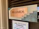 Sign for the 'Billiards' room with rustic copper and teal design at 711 Felspar Dr, Apache Junction, AZ 85119