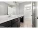 Bathroom featuring vanity with dark wood cabinets and tile flooring at 1170 E Taylor Trl, San Tan Valley, AZ 85143
