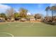 Outdoor community basketball court with palm trees, offering a recreational space for residents at 2315 E Pecan Rd, Phoenix, AZ 85040