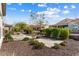 Landscaped backyard featuring lush shrubs, stone pathways, and verdant greenery at 26635 W Covey Ln, Buckeye, AZ 85396