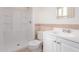 Bathroom features standing shower, toilet, and vanity at 3217 E Friess Dr, Phoenix, AZ 85032