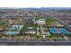 Aerial view of the neighborhood community center with large pool and recreational area at 5650 S Feliz --, Mesa, AZ 85212