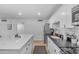 Bright kitchen with stainless steel appliances, white cabinets, and plenty of counter space at 6943 E Granada Rd, Scottsdale, AZ 85257