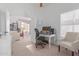 Bright home office area with views of the backyard and a neutral color scheme at 9922 E Onza Ave, Mesa, AZ 85212