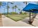 Well-maintained bocce ball courts invite friendly competition in this active community, complete with benches and shade at 10909 W Santa Fe Dr, Sun City, AZ 85351