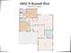 Layout of home featuring Primary bedroom, living room, kitchen, garage, porch, and bathrooms in a simplified floor plan at 14633 N Boswell Blvd, Sun City, AZ 85351
