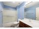 Bathroom featuring a shower-tub combination and a modern vanity with ample counter space at 15911 W Carmen Dr, Surprise, AZ 85374