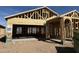 A home under construction, showing the wood framework and open garage at 2088 E Bucking Bronco Dr, San Tan Valley, AZ 85140