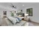 Relaxing main bedroom with a walk-in closet, and a ceiling fan at 2425 E Harvard St, Phoenix, AZ 85008