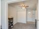 Inviting living room offering a coat closet and ceiling fan at 11407 N 111Th Ave, Sun City, AZ 85351