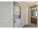 This laundry room offers a stacked washer and dryer with plenty of storage space at 1905 E University Dr # 219, Tempe, AZ 85288