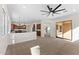 View of the living room with an open floorplan leading into the kitchen at 3557 S Halsted Ct, Chandler, AZ 85286