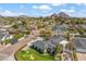 Aerial view of a home on a well-manicured lawn in a desert community at 5201 N 33Rd St, Phoenix, AZ 85018